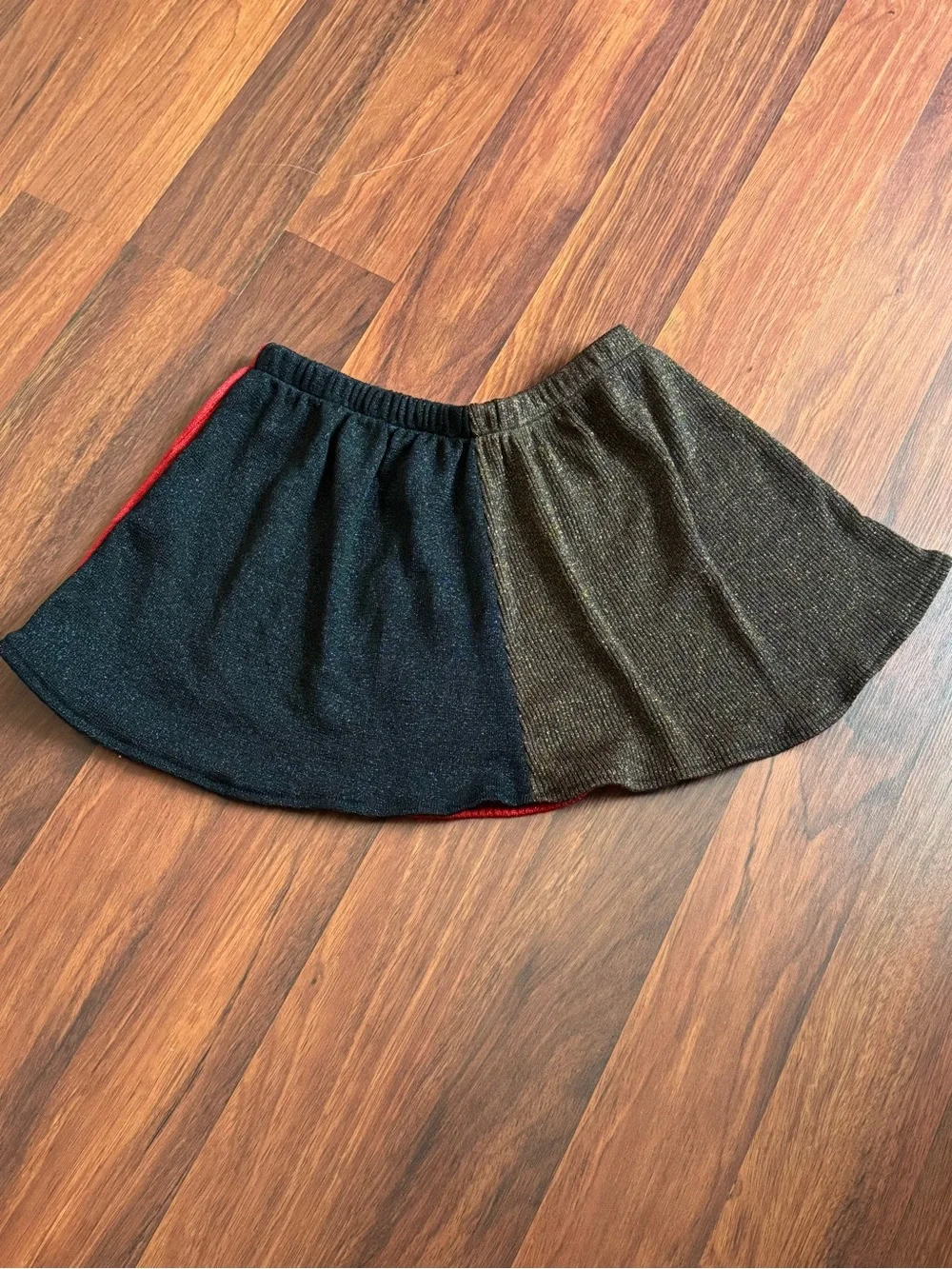 Urban Renewal Urban Outfitters Reworked Metallic Colorblock Mini Skirt S/M